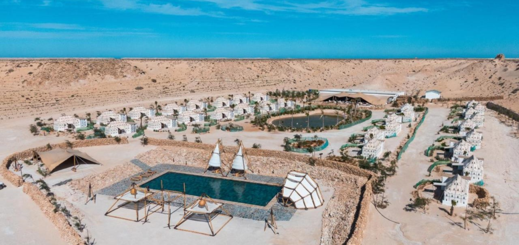 Luxurious eco-lodge or desert camp setup dakhla